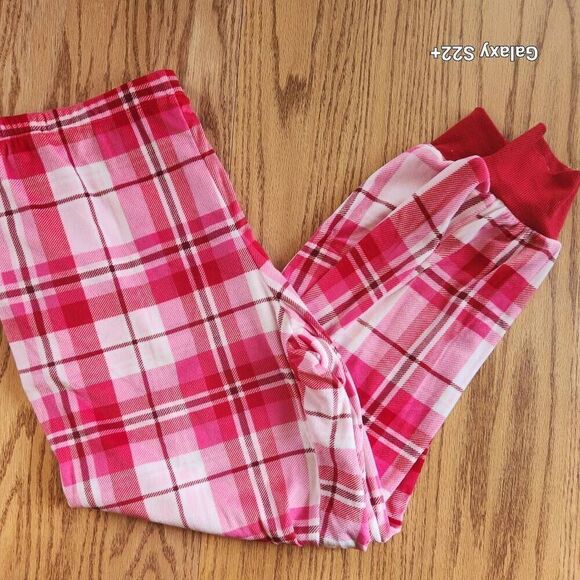 Joy Spun super soft pajamas bright hot pink plaid - Picture 6 of 7
